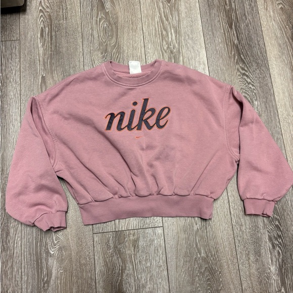 Nike Tops - Nike Women's Mauve Cropped Sweatshirt